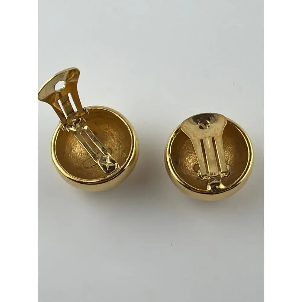 Vintage Vogue Bijoux Italy High-Fashion Statement Clip-On Earrings - Picture 2 of 3